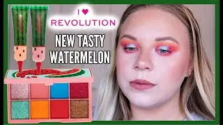 NEW I HEART REVOLUTION TASTY WATERMELON MINI PALETTE & DEWY BLUSHER TINT 🍉 | makeupwithalixkate