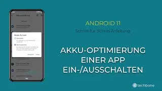 Akku-Optimierung einer App ein-/ausschalten [Android 11]
