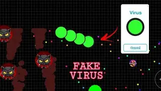 VIRUS SKIN TROLL + DESTROYING CLAN SOLO (AGAR.IO MOBILE)