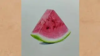 how to draw watermelon drawing|easy watermelon real drawing sketch|