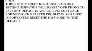 How to hard reset samsung mobile by a secret code