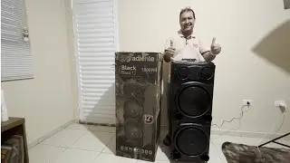 Unboxing(desembalando) Super Torre de Som Gradiente Black Bass 12 GDB12M
