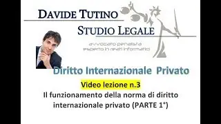 Diritto internazionale privato: Video Lezione n.3: Funzionamento della norma di DIP. (1)