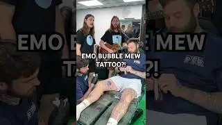 The first ever Emo Bubble Mew tattoo! #pokemon #pokemoncards #pokemontcg #pokemoncommunity #shorts