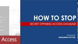 Secret Way to Open MS Access Database as Admin (Fixed)
