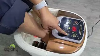 Dolphy Foot Spa Bath Massager  With Heat and 12 Manual Massage Rollers Bubble Therapy Pedicure Spa