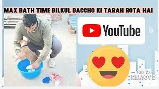 #max bath time bilkul bacchon ki tareh rota h#🐶💕❤