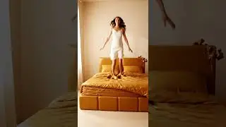 Jumping on a Cheddar Cheese Bed ASMR 🧀 #CheddarASMR #FoodASMR #oddlysatisfying