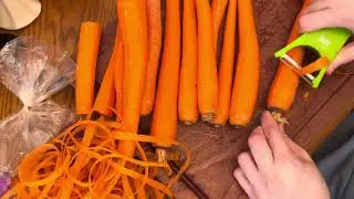 Peeling & Chopping Carrots 🥕 #ASMR