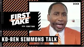 Stephen A. isn&rsquo;t buying the KD-Ben Simmons comparison | First Take