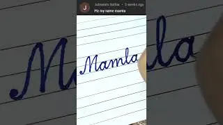 Mamta - Beautiful name in Cursive writing | Cursive writing for beginners | #shorts