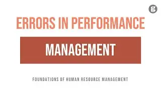 Errors in Performance Management