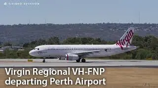 Virgin Australia Regional Airlines (VH-FNP) departing RW03 at Perth Airport.