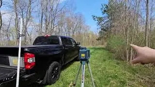 Checking Grade With The Laser For The Driveway Culvert Pipe