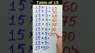 Table of 15, 15 ka pahada, Basic Maths #shorts #viral