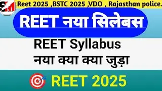 REET नया सिलेबस || नए सिलेबस में क्या क्या जुड़ा  ||  #reetsyllabus  #reet2025 #reetnewsyllabus