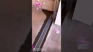 Trench drain on garage