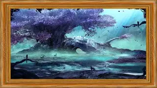 The Violet World Tree 🌳✨  Fantasy Landscape Art 4K