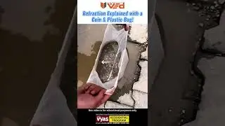 Refraction Explained with a Coin & Plastic Bag! #science #physics #shorts #viral