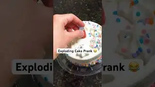 Розыгрыш со взрывающимся тортом 😂 #JoeySalads #Pranks #Shorts