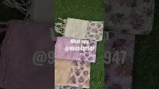 pure chiffion saree with digital print blouse || For more details what app @9849431947