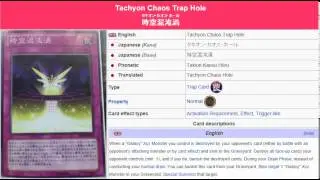YuGiOh 101: Card Review: Tachyon Chaos Trap Hole