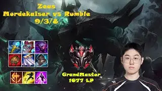 🔥 Zeus Mordekaiser Top | Korea GrandMaster Solo Queue | Patch 15.7 | League of Legends 🔥