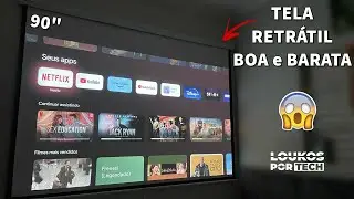 NOVO TELÃO DO CANAL! MELHOR TELA RETRÁTIL CUSTO BENEFICIO 2023