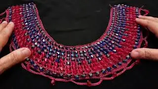 صدر كروشي بالكريسطال بالخطوات