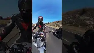 It's cute when they think they are fast 🥺😂 #R3 #MT09 #Bikerchick #Bikergirl #bikevideo