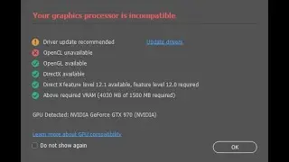 How to Fix Your Graphics Processor is Incompatible Photoshop