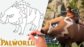 C&oacute;mo dibujar RUSHOAR de PALWORLD #020 | Palworld Dibujos
