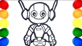 ||How to draw easy robot drawing and colouring for kids and toddlers ||easy drawings