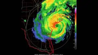 Hurricane Harvey Landfall Radar Loop