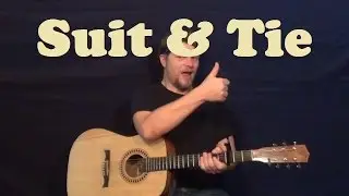 Suit & Tie (Justin Timberlake) Easy Strum Guitar Lesson How to Play Tutorial LICKS TAB