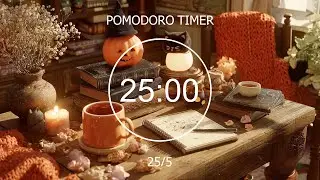 Halloween is coming 🎃 Pomodoro 25/5 Timer ☕ Cozy Lofi Beats for Working, Studying, Relaxing