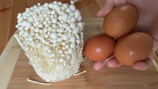Enoki mushrooms with eggs are better than meat! Secret recipe that everyone says is delicious!