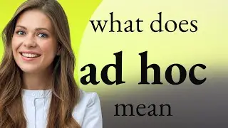 Ad hoc &mdash; what is AD HOC definition