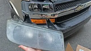 Cheap & Easy Chevy Express Van Headlight Replacement How To