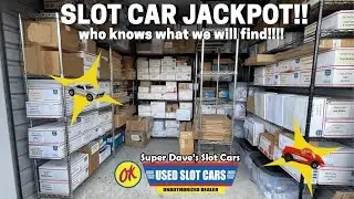 Sneak Preview Storage Unit Packed w Slot Cars | AURORA TYCO AUTO WORLD TJET | Who wants to see them?
