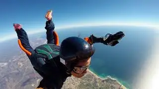 Christine on her aff course and she passing her level four skydive