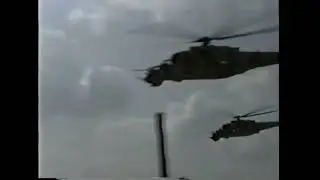 11.08.1992_ Abflug der Kampfhubschrauber in Nohra