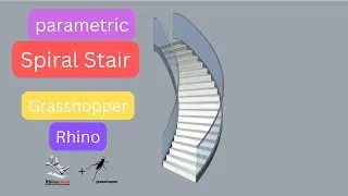 Parametric |  Spiral Stair | Grasshopper | Rhino
