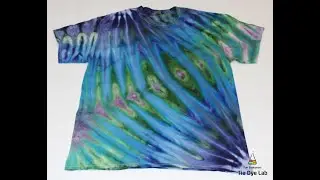 How To Tie and Dye An Ice Dyed Double Fan Fold Incline Tie Dye T-shirt