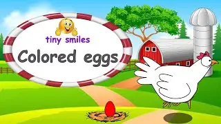 Funny chicken carries colored eggs**Learn Colors For Kids!**New cartoon 2019**Surprise Eggs