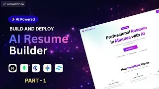Build & Deploy Full Stack AI Resume Builder using NextJs, Tailwind CSS | Part - 1