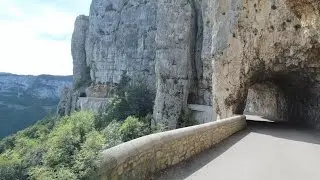 France: road D76 along the Combe Laval Canyon (Vercors)