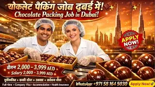 🍫 Dubai Chocolate Packing Job! Zero Experience &rarr; 4000 AED + Free Visa + Room 😱🔥