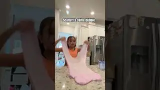 Can You Make MEGA SLIME BUBBLE Slime Without Breaking It? #slime #scarlett #shorts
