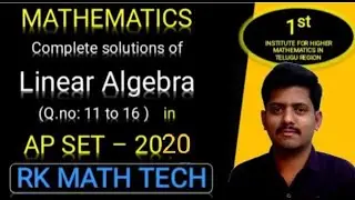 APSET-2020 #MATHEMATICAL #TSSET#LINEARALGEBRA #ABSTRACTALGEBRA#ODE #PAPERs #DL#JL#assistantprofessor
